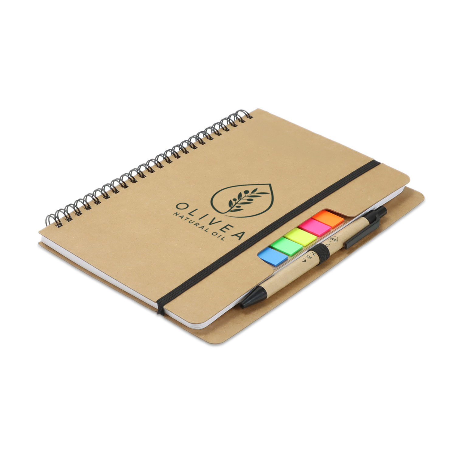 Kraft Notebook with Notes and Flags - Image 2