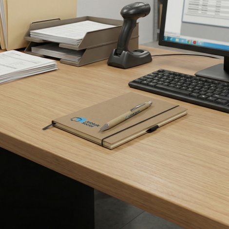 Kraft Notebook and Pen Gift Set - Image 7