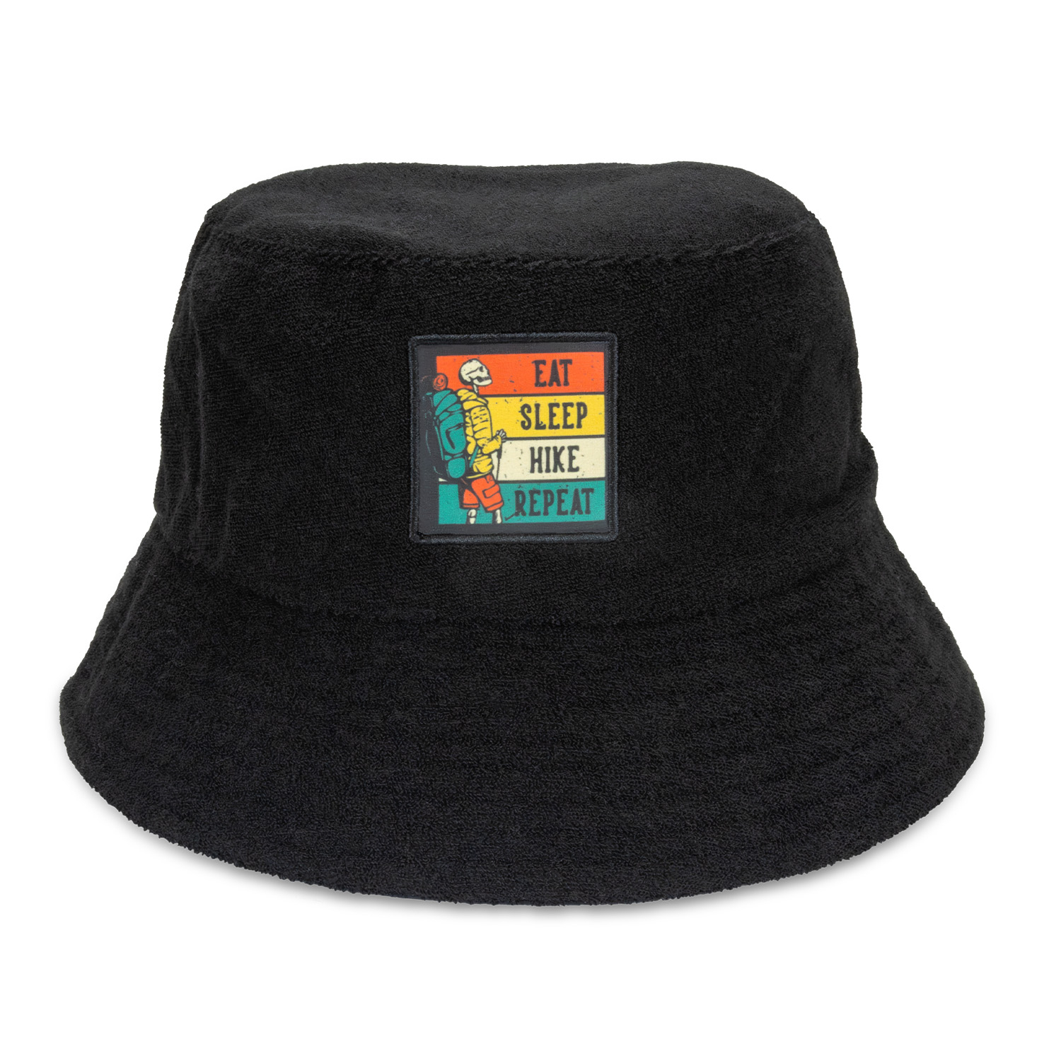 Terry Towelling Bucket Hat with Full Colour Patch - Image 3