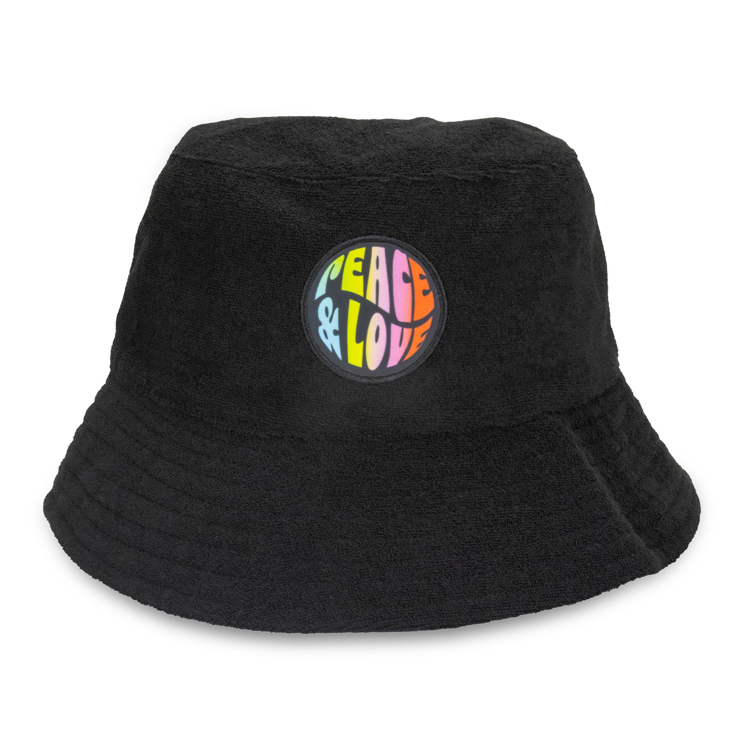 Terry Towelling Bucket Hat with Full Colour Patch - Image 4