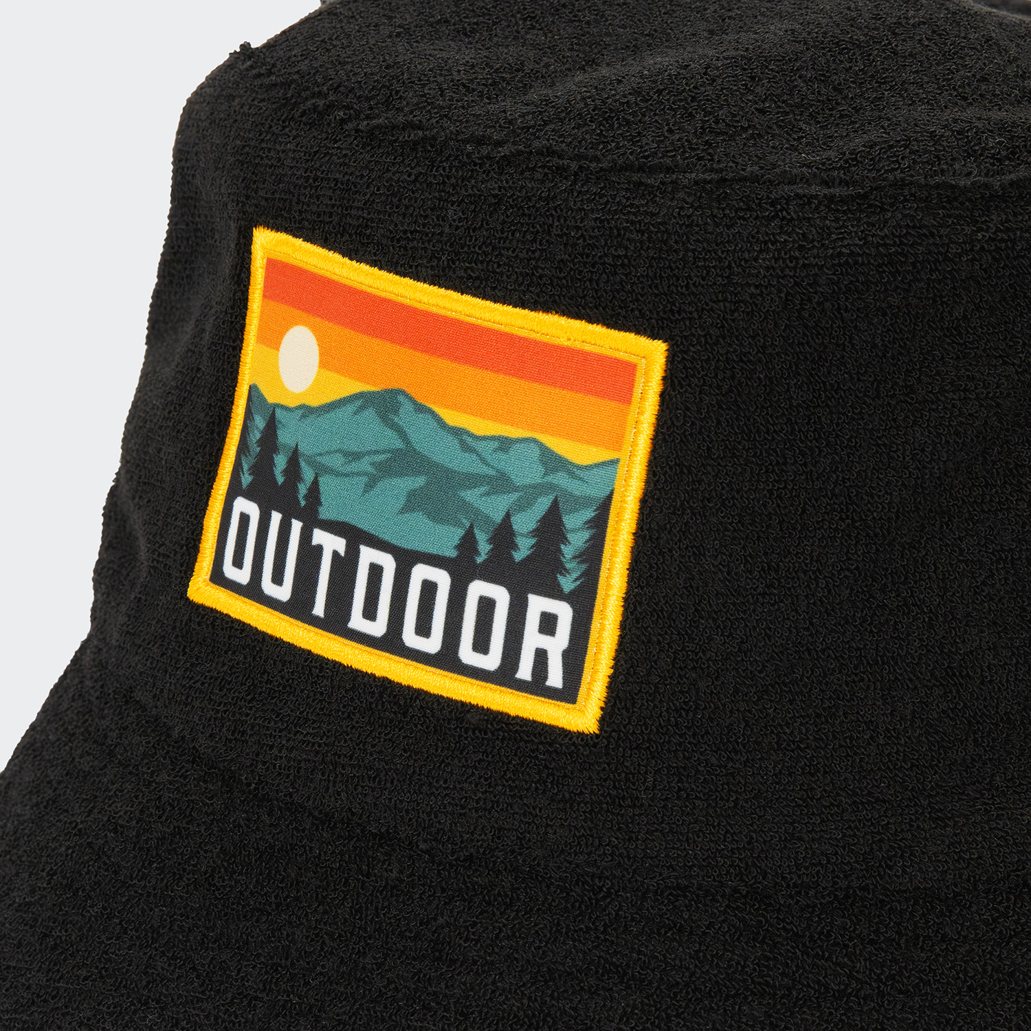 Terry Towelling Bucket Hat with Full Colour Patch - Image 5