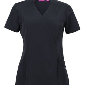 JB's LADIES NU MANDARIN COLLAR SCRUB TOP
