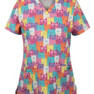 JB's LADIES SCRUB TOP PRINTED