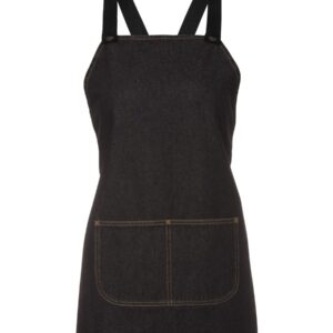 JB's CROSS BACK 65x71 BIB DENIM APRON (WITHOUT STRAP) BLACK