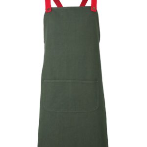 JB's CROSS BACK CANVAS APRON (WITHOUT STRAP) BLACK