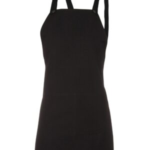 JB's CROSS BACK 65x71 BIB CANVAS APRON (WITHOUT STRAP) BLACK
