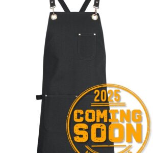 JB's 65x75 BRASS EYELET CANVAS APRON PU STRAP BLACK/BLACK