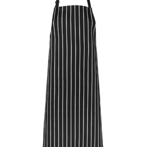 JB's BIB STRIPED WITHOUT POCKET BLACK/WHITE