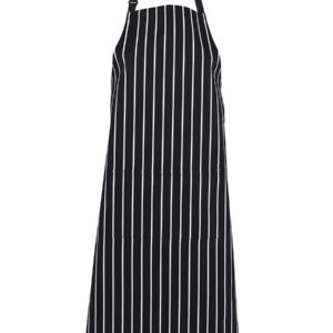 JB's BIB STRIPED APRON BLACK/WHITE