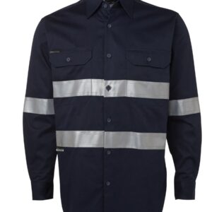 JB's L/S 190G WORK SHIRT WITH REFLECTIVE TAPE