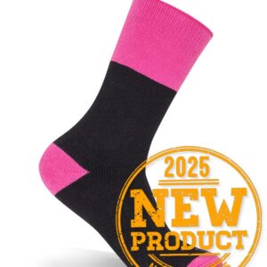 JB's LADIES WORK SOCK 3 PACK BLACK/MIX PINK -