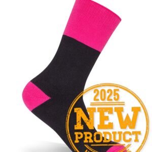 JB's LADIES ULTRA THICK BAMBOO WORK SOCK BLACK/PINK -