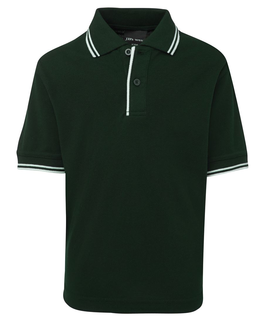 JB's KIDS CONTRAST POLO BOTTLE/WHITE