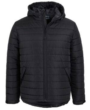 JB's HOODED PUFFER JACKET BLACK - 3XS