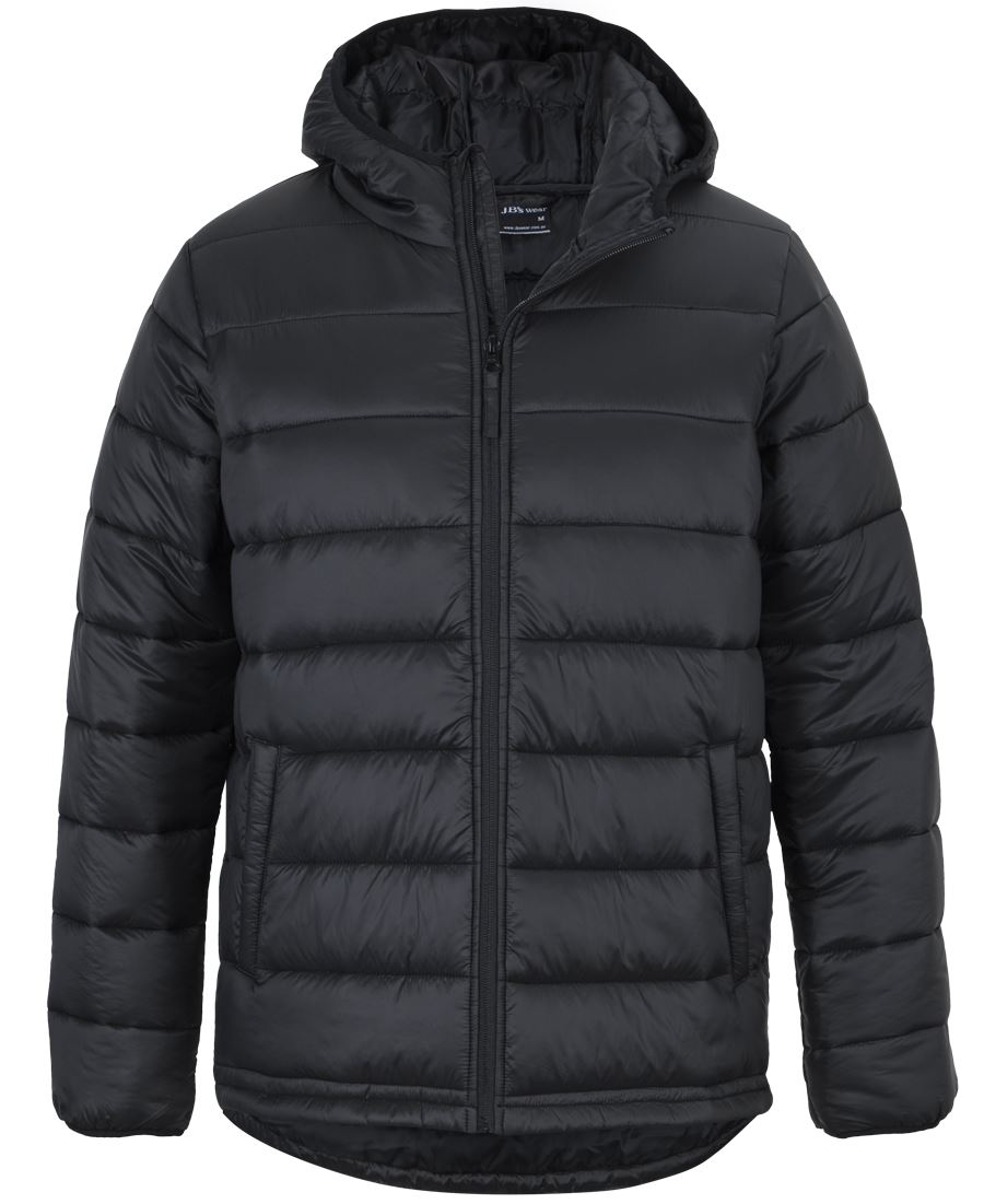 JB's URBAN HOODED PUFFER JACKET BLACK - 3XS