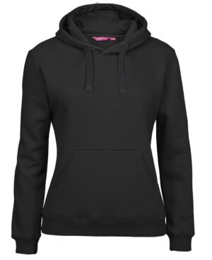 JB's LADIES FLEECY HOODIE BLACK