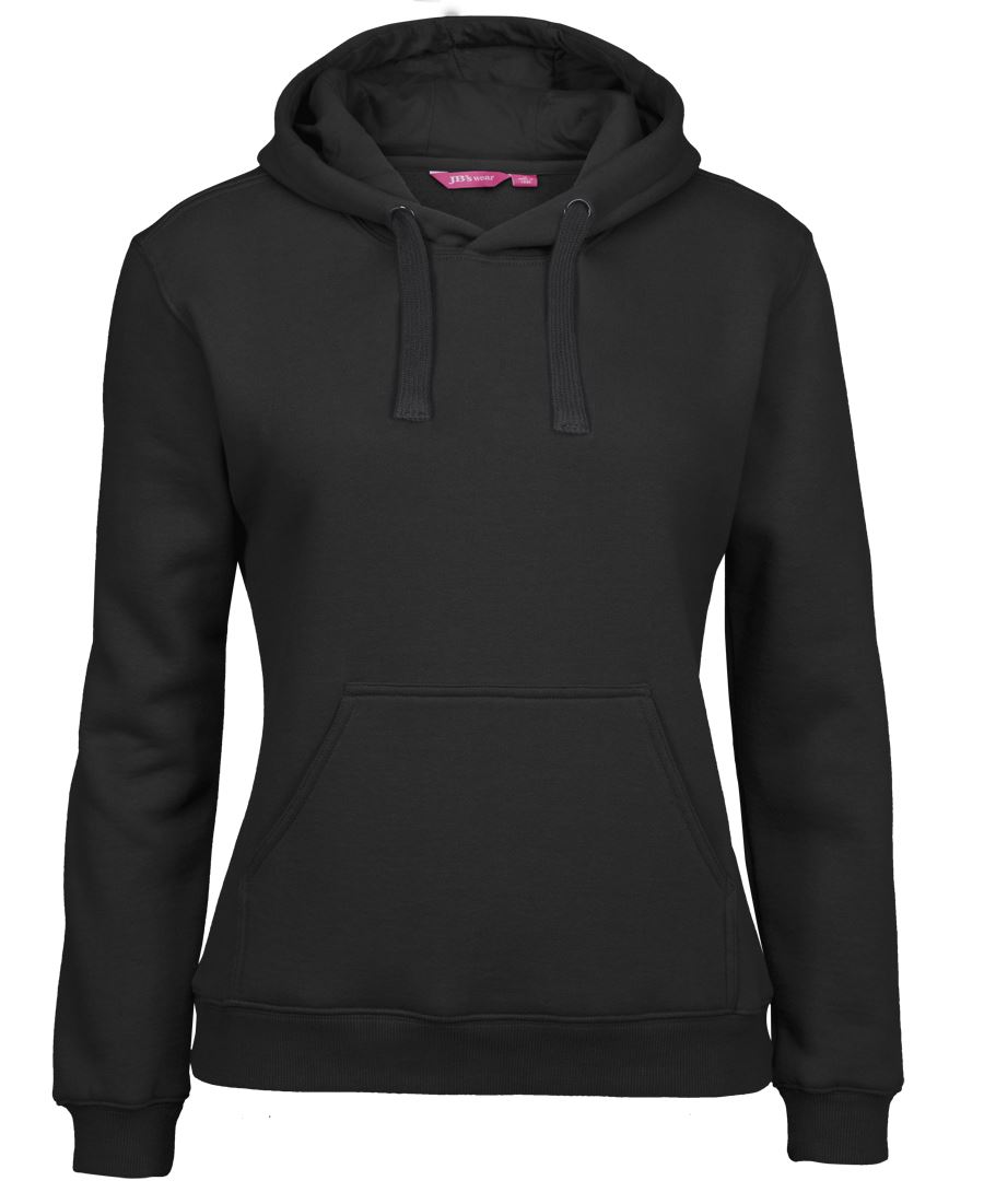 JB's LADIES FLEECY HOODIE BLACK