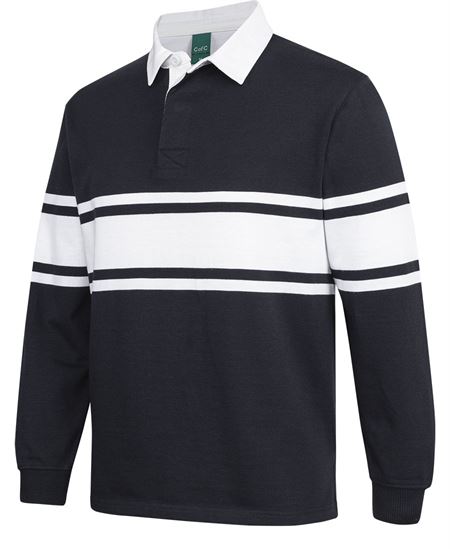 C OF C 3 STRIPE YARN DYED RUGBY