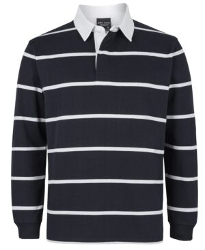 JB's YARN DYED RUGBY BLACK/WHITE - 3XS