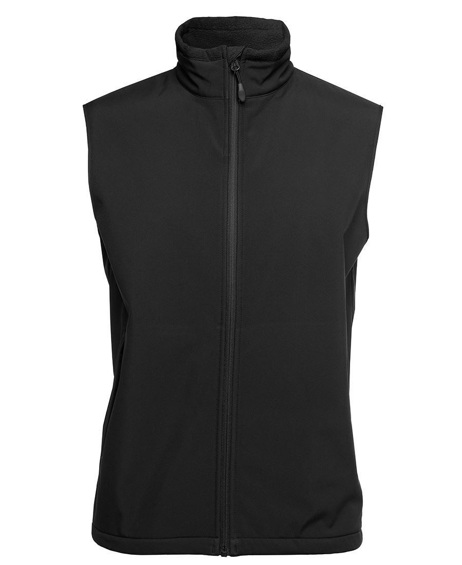 PDM THREE LAYER SOFTSHELL VEST BLACK - 2XS