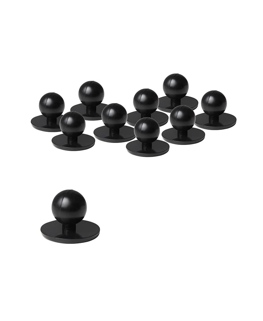 JB's CHEF'S BUTTON BLACK - ( 100pcs/poly bag )