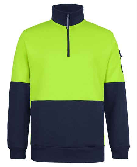 JB'S 350G HI VIS 1/2 ZIP TRADE FLEECE - Image 2