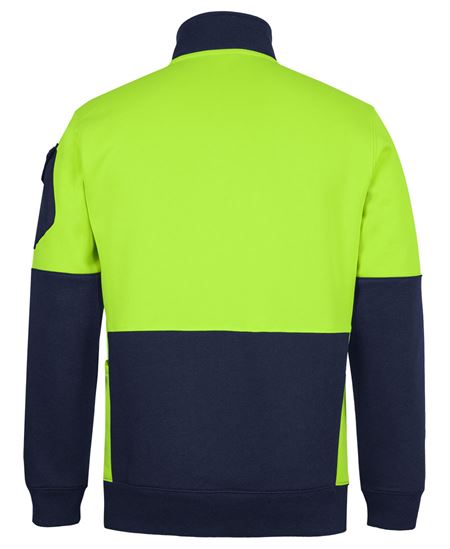 JB'S 350G HI VIS 1/2 ZIP TRADE FLEECE - Image 3