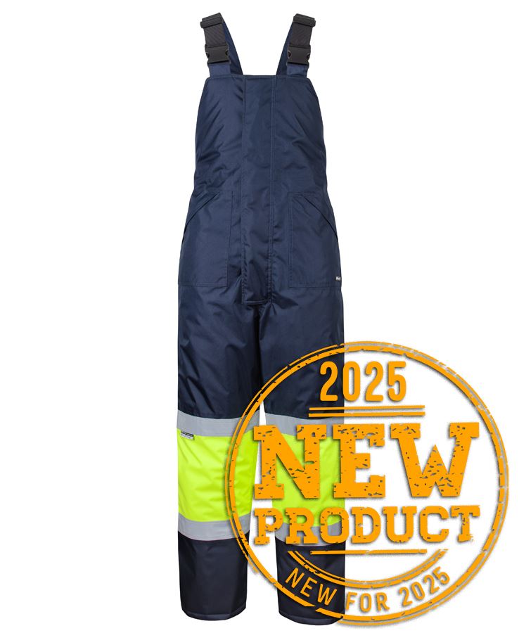 JB's FREEZER BIB & BRACE WITH TAPE NAVY/LIME - S