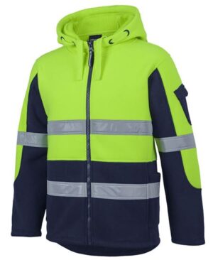 JB'S HI VIS D+N 450G FULL ZIP SHEPHERD HOODIE