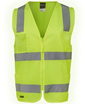JB's HV (D+N) ZIP SAFETY VEST LIME - 2XS