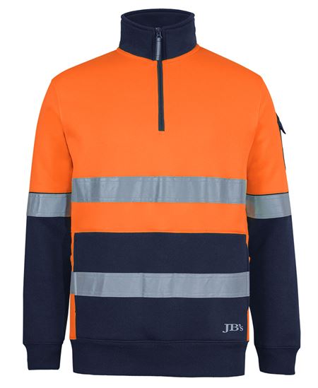JB'S 350G HI VIS (D+N) 1/2 ZIP TRADE FLEECE - Image 2