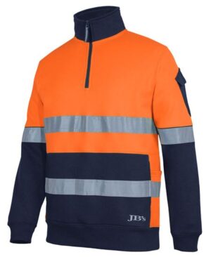 JB'S 350G HI VIS (D+N) 1/2 ZIP TRADE FLEECE