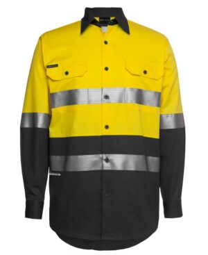 JB's HV (D+N) L/S 150G W/SHIRT YELLOW/BLACK -3XS