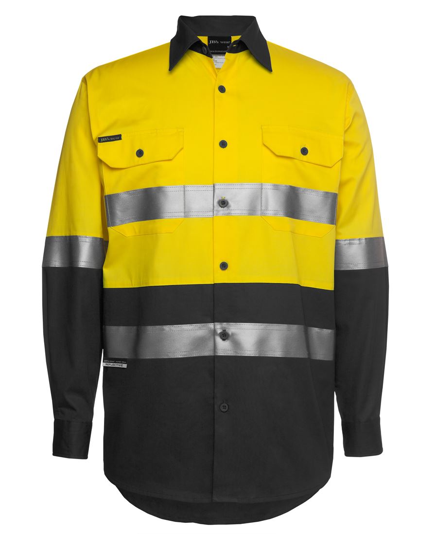 JB's HV (D+N) L/S 150G W/SHIRT YELLOW/BLACK -3XS