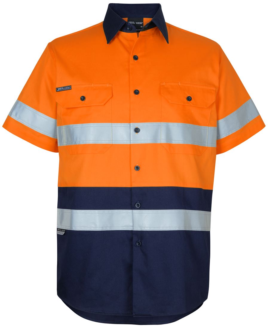JB's HV (D+N) S/S 150G W/SHIRT ORANGE/NAVY - 3XS