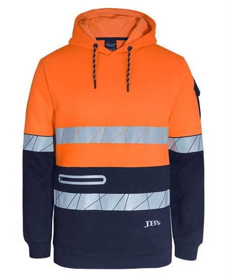 JB'S 450G HI VIS PULL OVER HOODIE WITH FRAGMENTED TAPE - Image 2