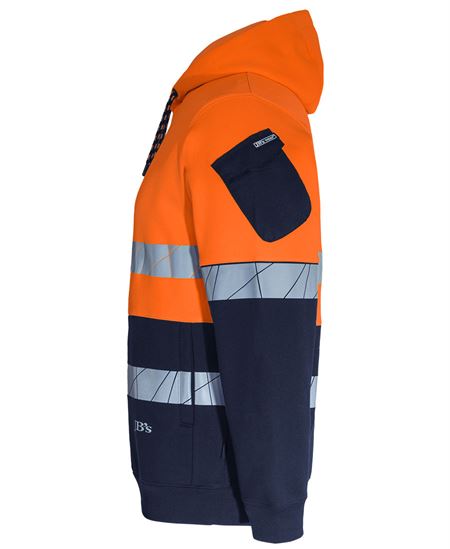 JB'S 450G HI VIS PULL OVER HOODIE WITH FRAGMENTED TAPE - Image 4