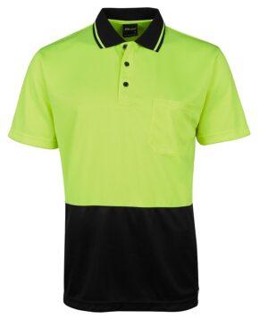 JB's HV 4602.1 JACQUARD NON CUFF POLO LIME/BLACK - XS