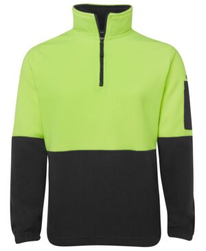 JB's HV 1/2 ZIP POLAR LIME/BLACK -2XS