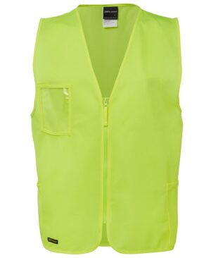 JB's HV ZIP SAFETY VEST LIME - 2XS