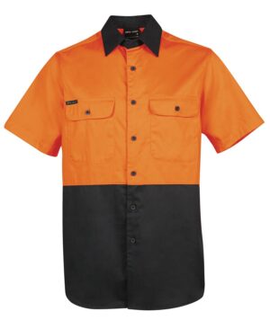 JB's HV S/S 150G SHIRT ORANGE/BLACK-2XS