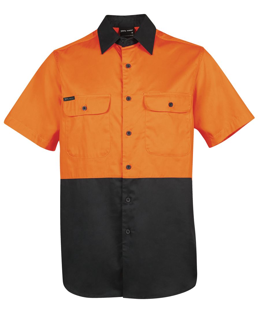 JB's HV S/S 150G SHIRT ORANGE/BLACK-2XS