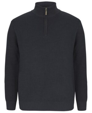 JB's CHUNKY 1/2 ZIP JUMPER BLACK - 3XS