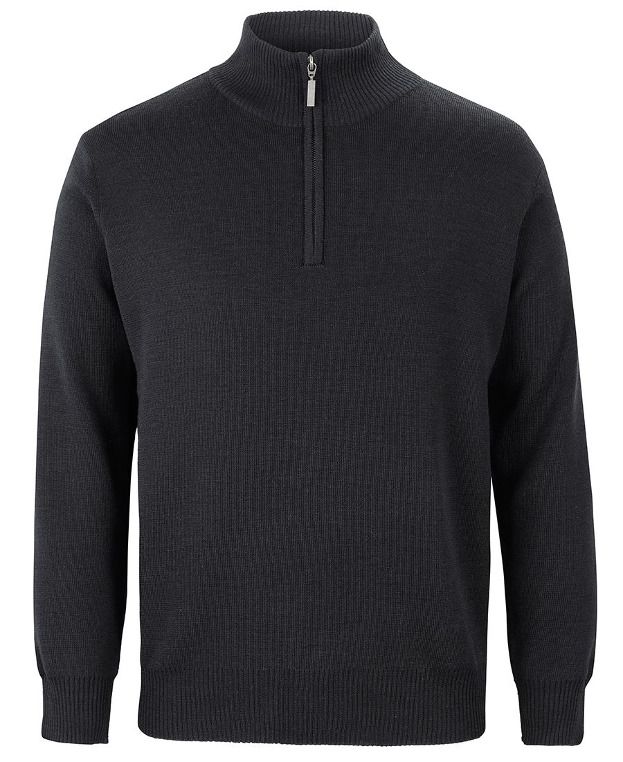 JB's MENS CORPORATE 1/2 ZIP JUMPER BLACK - S