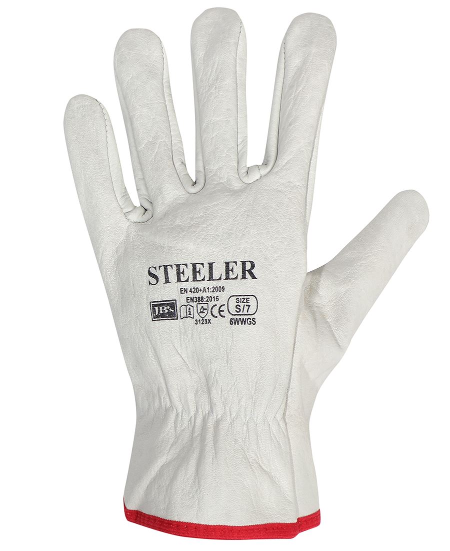 JB's STEELER RIGGER GLOVE (12 PK) NATURAL - S