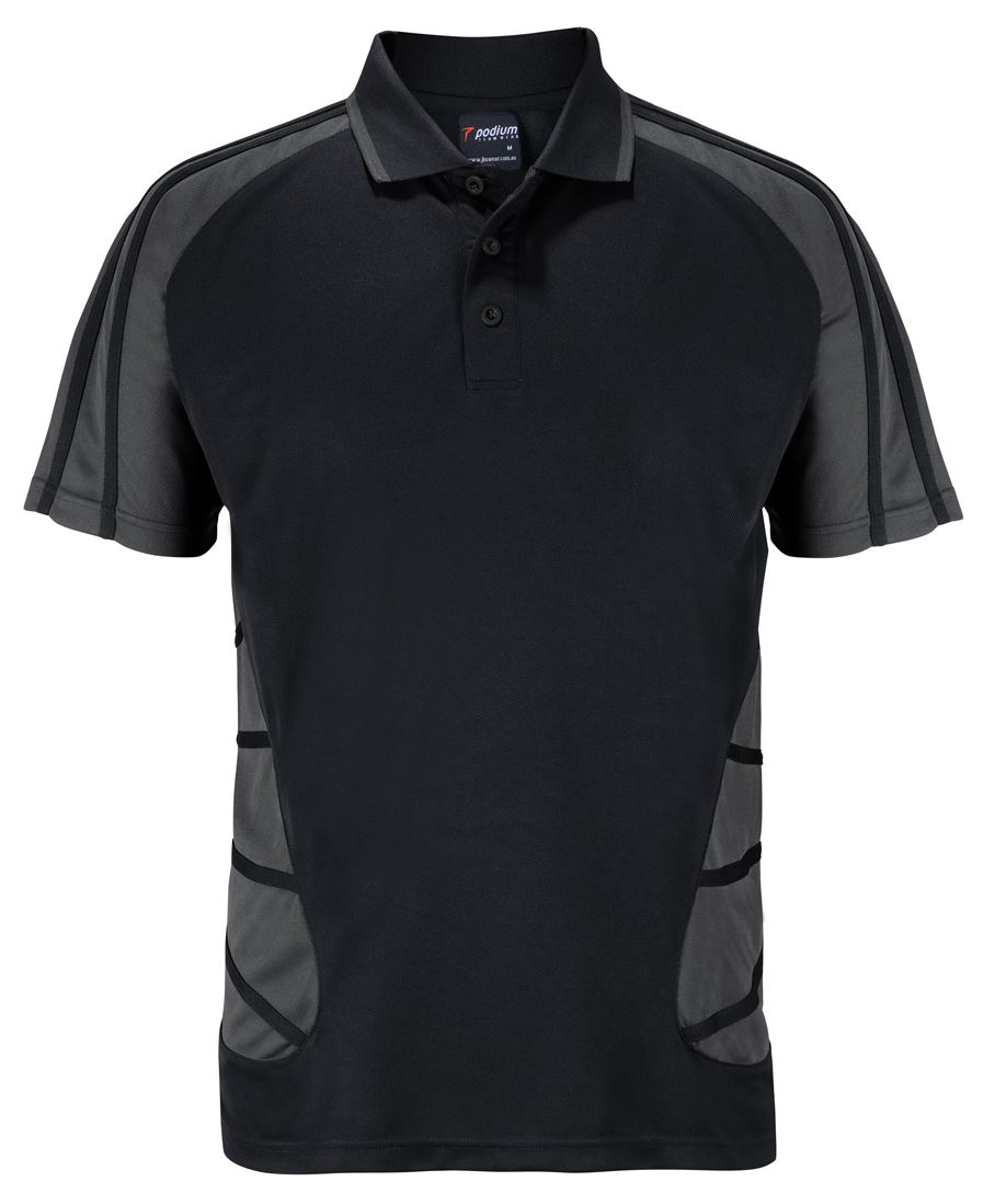 PODIUM ARACHNID POLO BLACK/GUNMETAL - 2XS