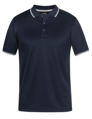 PDM JACQUARD CONTRAST POLO NAVY/WHITE - 2XS
