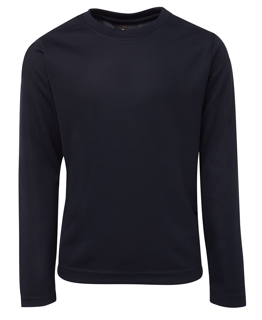 PODIUM L/S POLY TEE NAVY - S