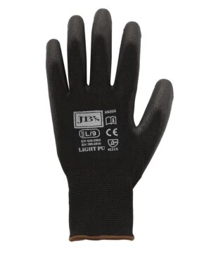 JB's BLACK LIGHT PU BREATHABLE GLOVE (12 PK) - S