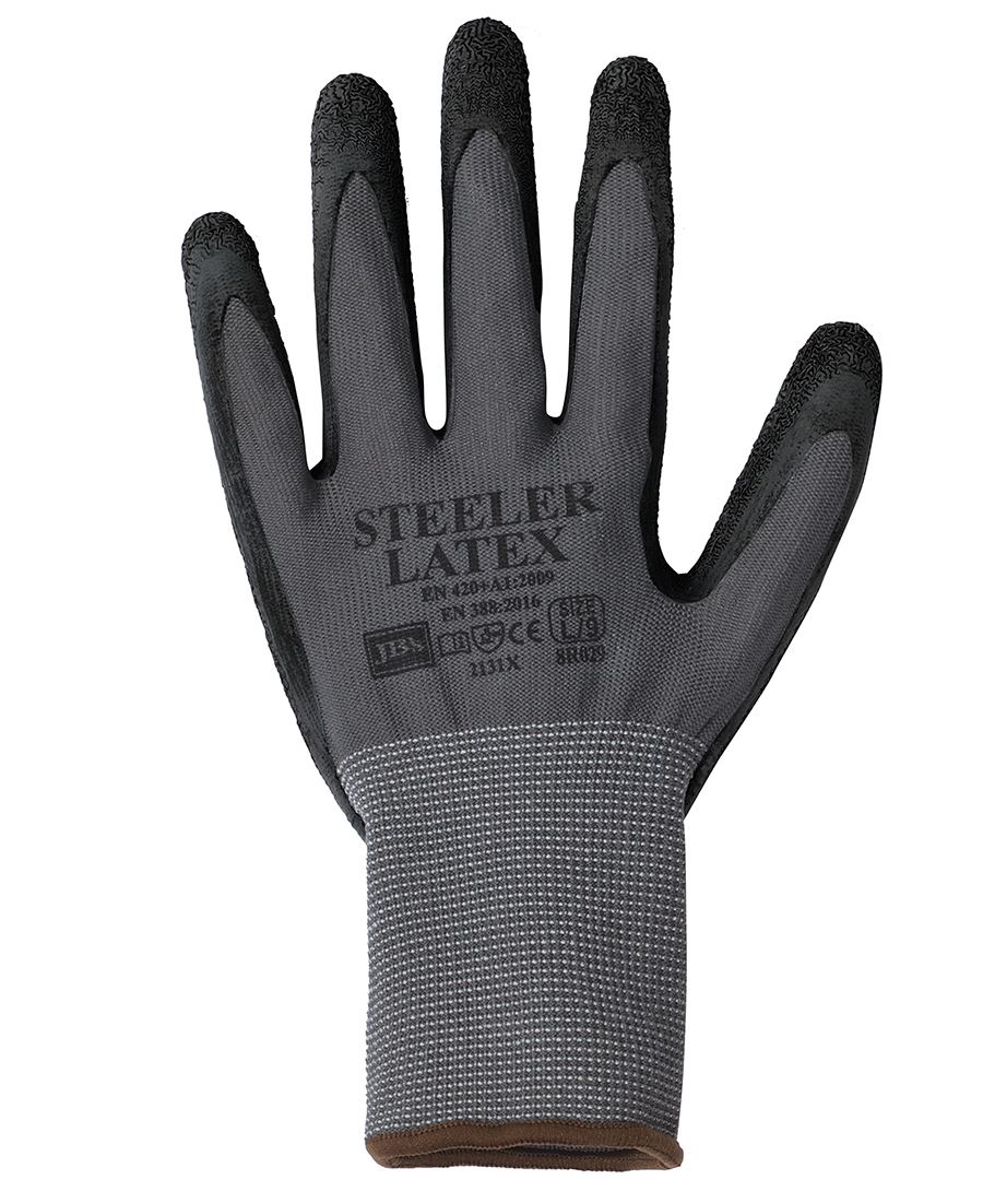 JB’s STEELER CRINKLE LATEX GLOVE (12PK)